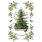 "Winter Botanist" IOD Transfer by Iron Orchid Designs. Pg 7 of 8. Available at Milton's Daughter. Decorative Christmas card with a tree, birds, and foliage.