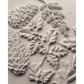 "Winter Forage" IOD silicone mould by Iron Orchid Designs. Available at Milton's Daughter.Silicone mold with winter foliage design. Casting example.