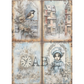 "Winter Streetscapes 4 Pack" decoupage rice paper by AB Studio. Available at Milton's Daughter.