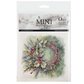 Packaging of mini rice paper set with a Christmas wreath design on a white background.