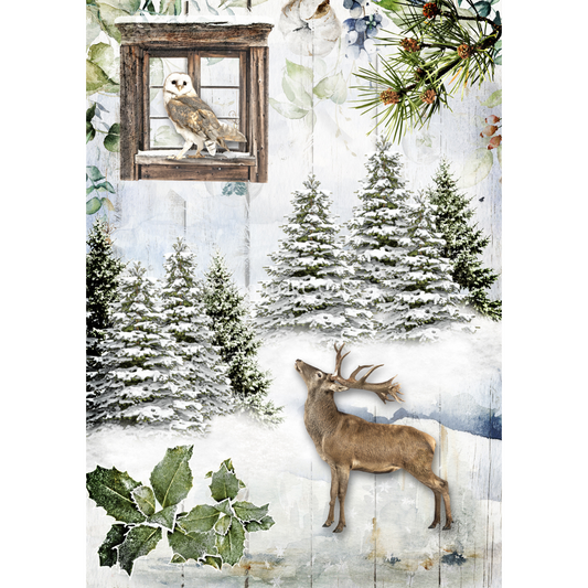 "Woodland Creatures" decoupage rice paper by Decoupage Queen. Available at Milton's Daughter.