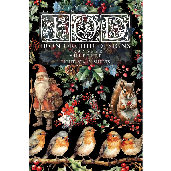 Iron Orchid IOD Woodland Christmas Transfer Limited Edition (8) 12 x offers 16 Sheets