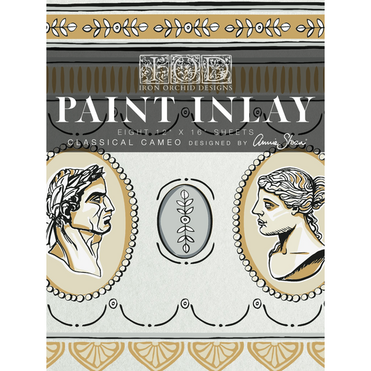 "Classical Cameo" IOD Paint Inlay Designed by Annie Sloan. Front Cover. Available at Milton's Daughter.