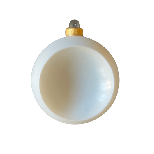 White Concave Plastic Bauble