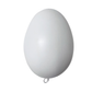 white egg shaped ornament on white background.