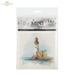A packaged set of six mini rice papers from ITD Collection. The package cover features a watercolor illustration of a lighthouse on a rocky shore, printed on a textured off-white background.