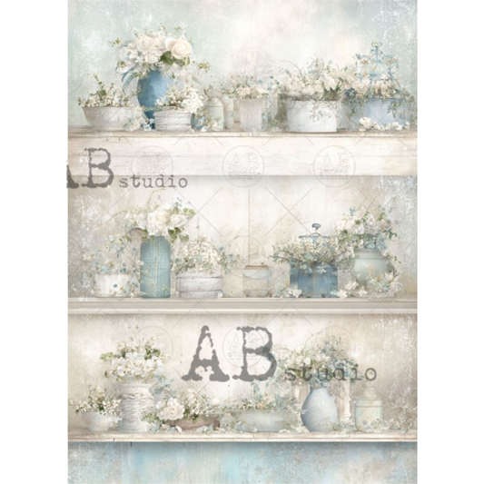 Blue Flower Vases Bookmark tags