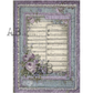 Decorative paper with music sheet design, floral elements, and decorative border on a white background.