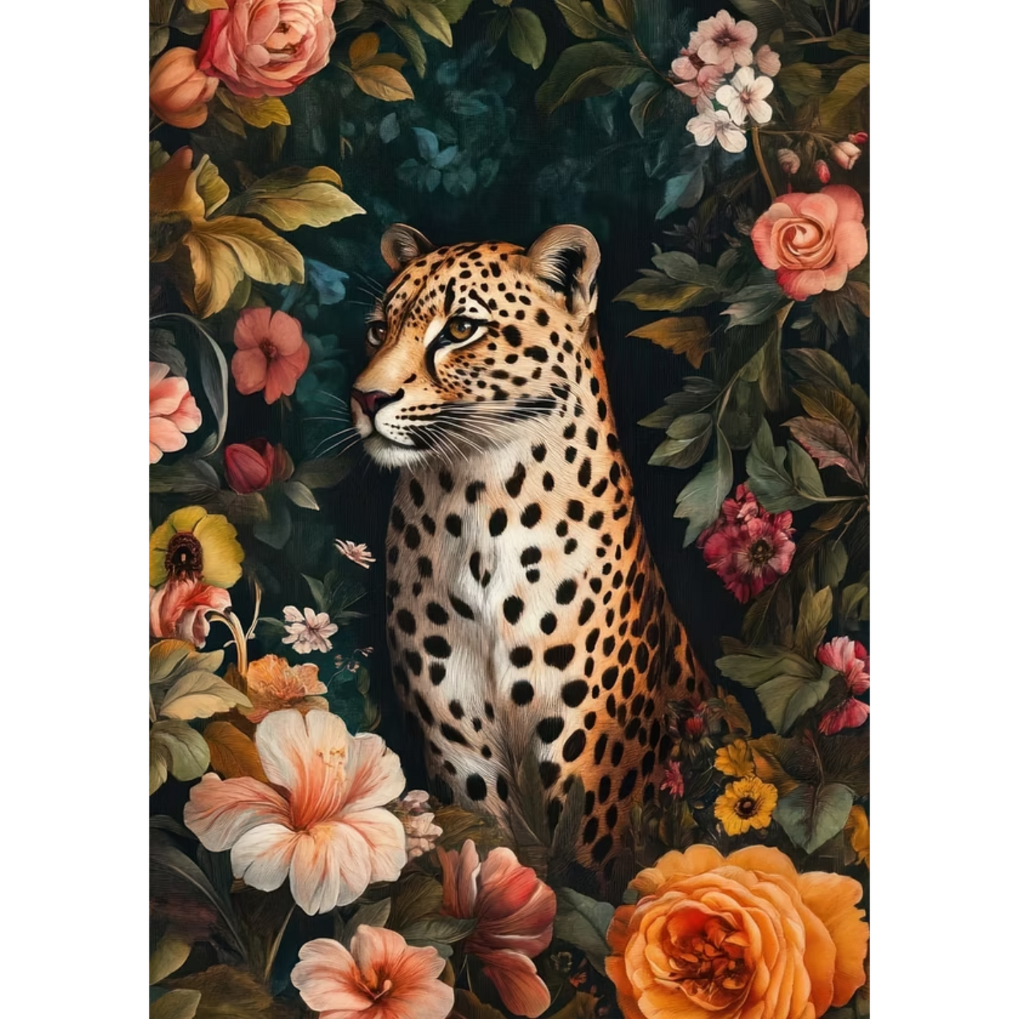 "Leopardo" decoupage paper set from Made by Marley. Page 3 of 3 sheet set. Available at Milton's Daughter.