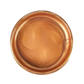 Open jar of copper metallic paint on a white background.