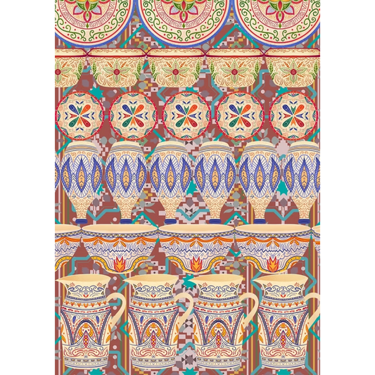 "Merrion" decoupage paper set from Made by Marley. Available at Milton's Daughter. Page 1 of 3 sheet set.
