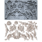 IOD Cadré Mould from Iron Orchid Designs. Mould and castings side by side.