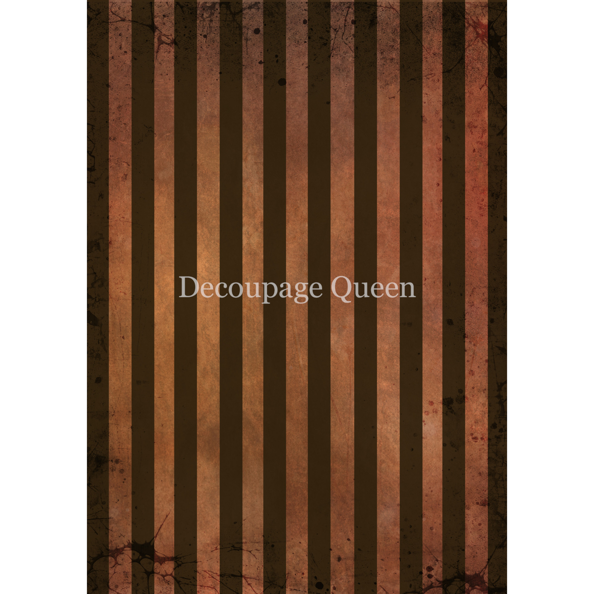 "Orange & Brown Stripes" decoupage rice paper by Decoupage Queen. Available at Milton's Daughter.