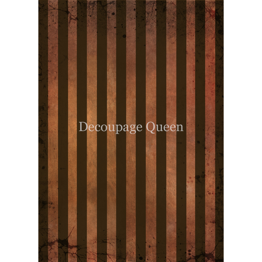 "Orange & Brown Stripes" decoupage rice paper by Decoupage Queen. Available at Milton's Daughter.