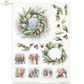 Winter Wreath - Decoupage Rice Paper Set