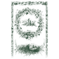 Decorative illustration with birds and nature elements on a white background