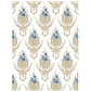 Decorative pattern with floral and paisley elements on a white background