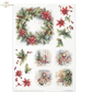 Winter Wreath - Decoupage Rice Paper Set