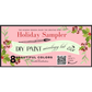 HolidaySampler DIY Paint mixology label with decorative elements on a pink background