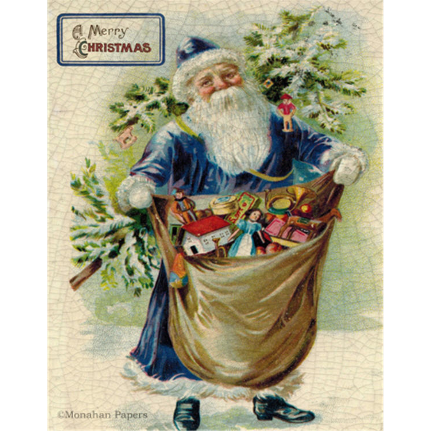 "A Merry Christmas Santa with Toy Bag" decoupage paper by Monahan Papers available at Milton's Daughter.