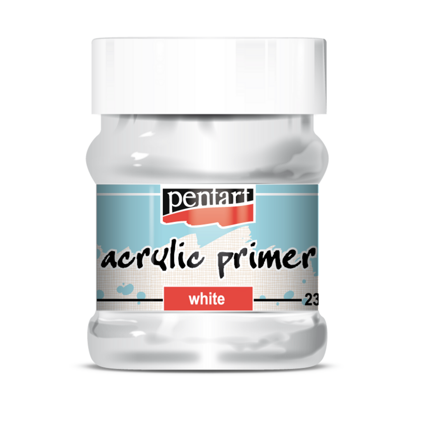 Acrylic Primer white 230 ml by Pentart. Available at Milton's Daughter.