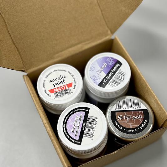 Pentart "Basics Starter Kit" introduction to decoupage- available at Milton's Daughter.