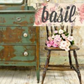 Antique dresser painted in Basil (green) by Sweet Pickins Milk Paint available at Milton's Daughter