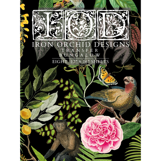"Bungalow" IOD rub on funriture transfer by Iron Orchid Designs available at Milton's Daughter.  Front cover.