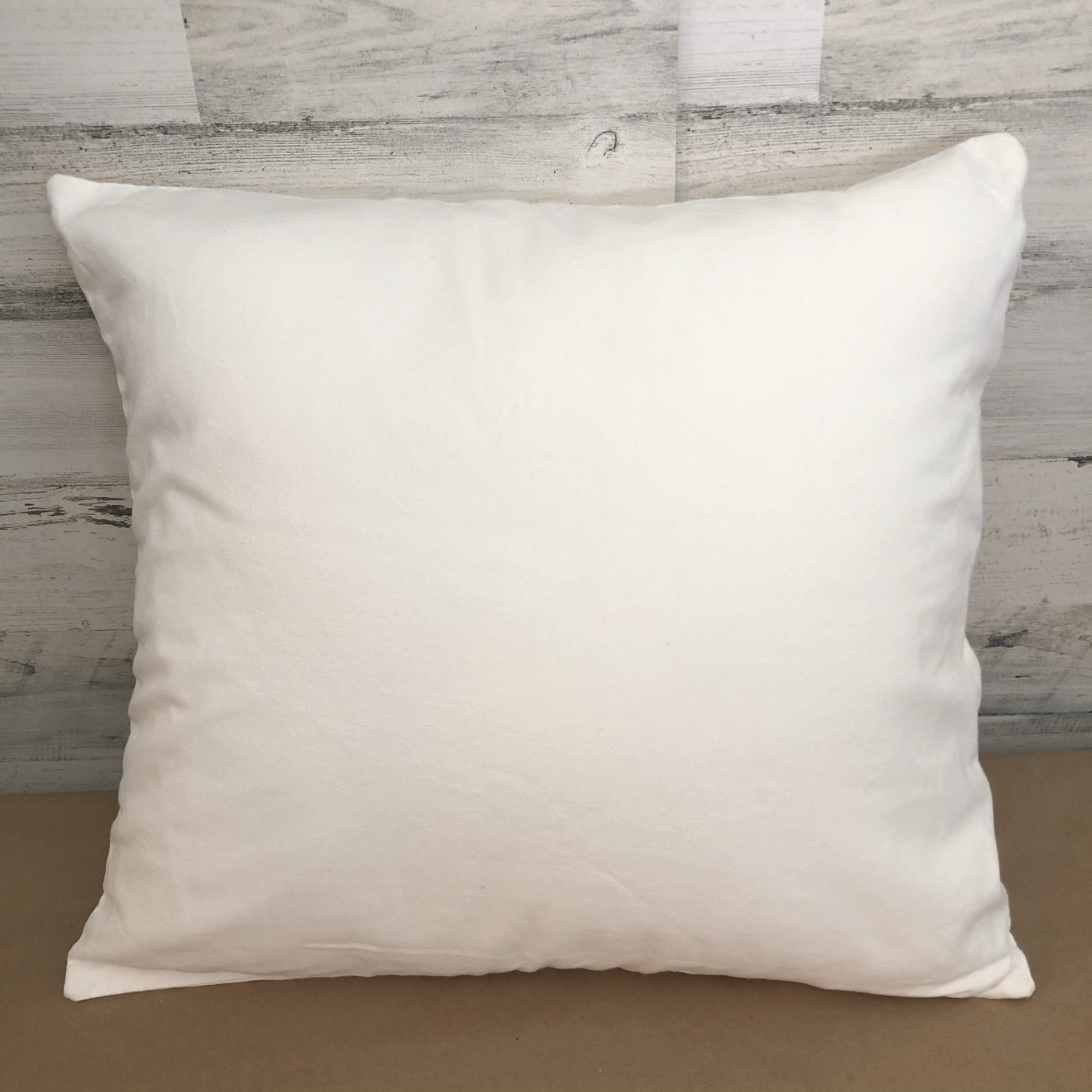 Example of Canvas pillow cover in Natural white on 20" x 20" pillow insert at Milton's Daughter
