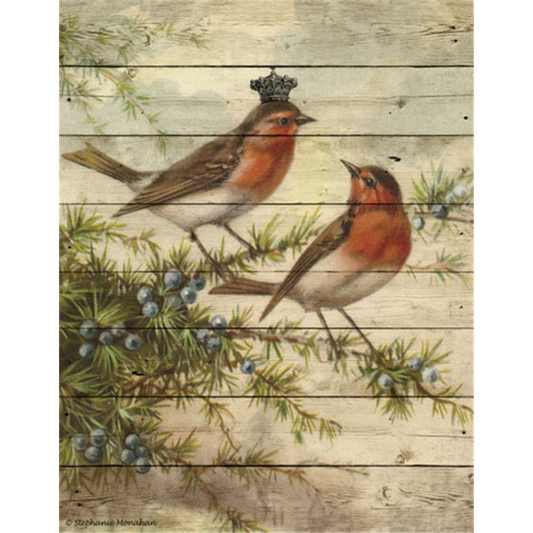"Christmas Red Belly Birds" decoupage pager by Monahan Papers available at Milton's Daughter.