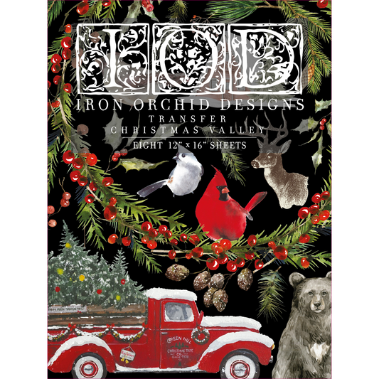 "Christmas Valley" IOD transfer by Iron Orchid Designs -front cover. Available at Milton's Daughter.