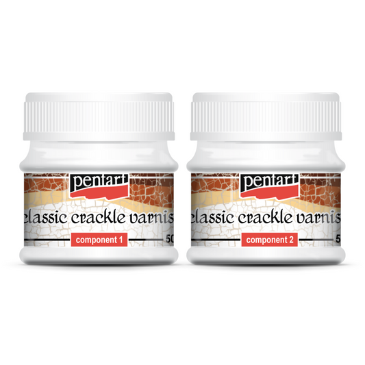 Classice Crackle Varnish by Pentart 50 ml available at Milton's Daughter