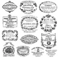 Thirteen different styles of vintage style crockery labels at Milton's Daughter.