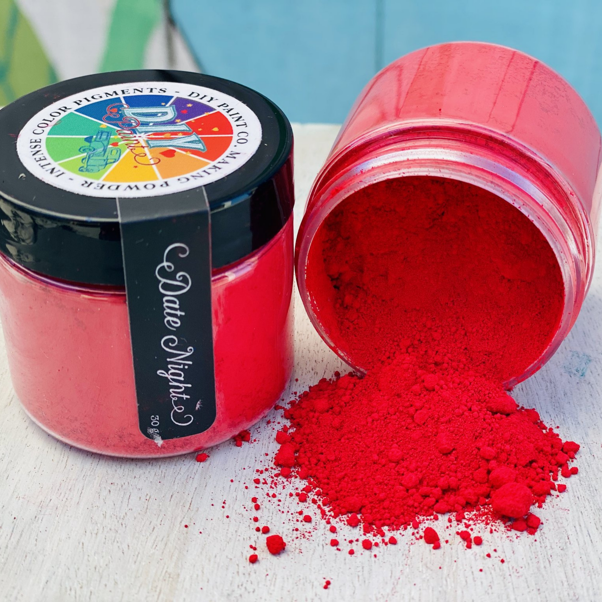 Date Night Making Powder Pigment Powders from Debi's Design Diary DIY Paints available at Milton's Daughter