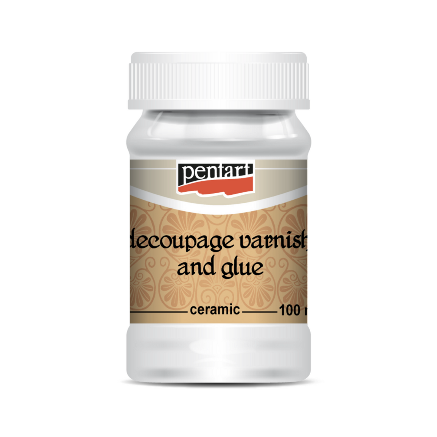 Decoupage Varnish and Glue for Ceramic by Pentart. Available at Milton's Daughter.