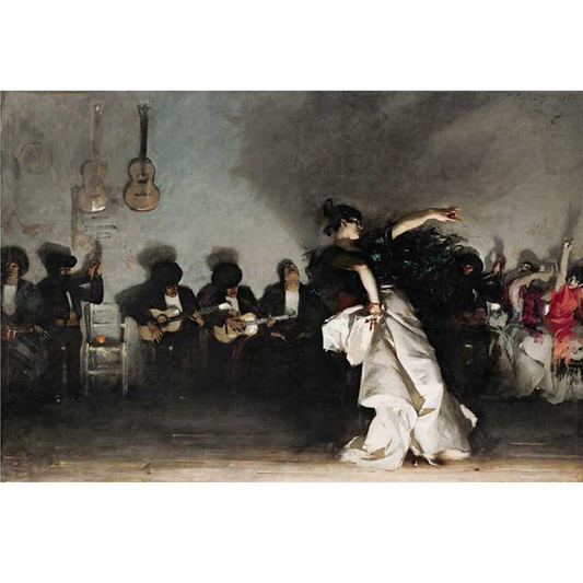 "El Jaleo" by John SInger Sargent. Print reproduction on decoupage rice paper available at Milton's Daughter.