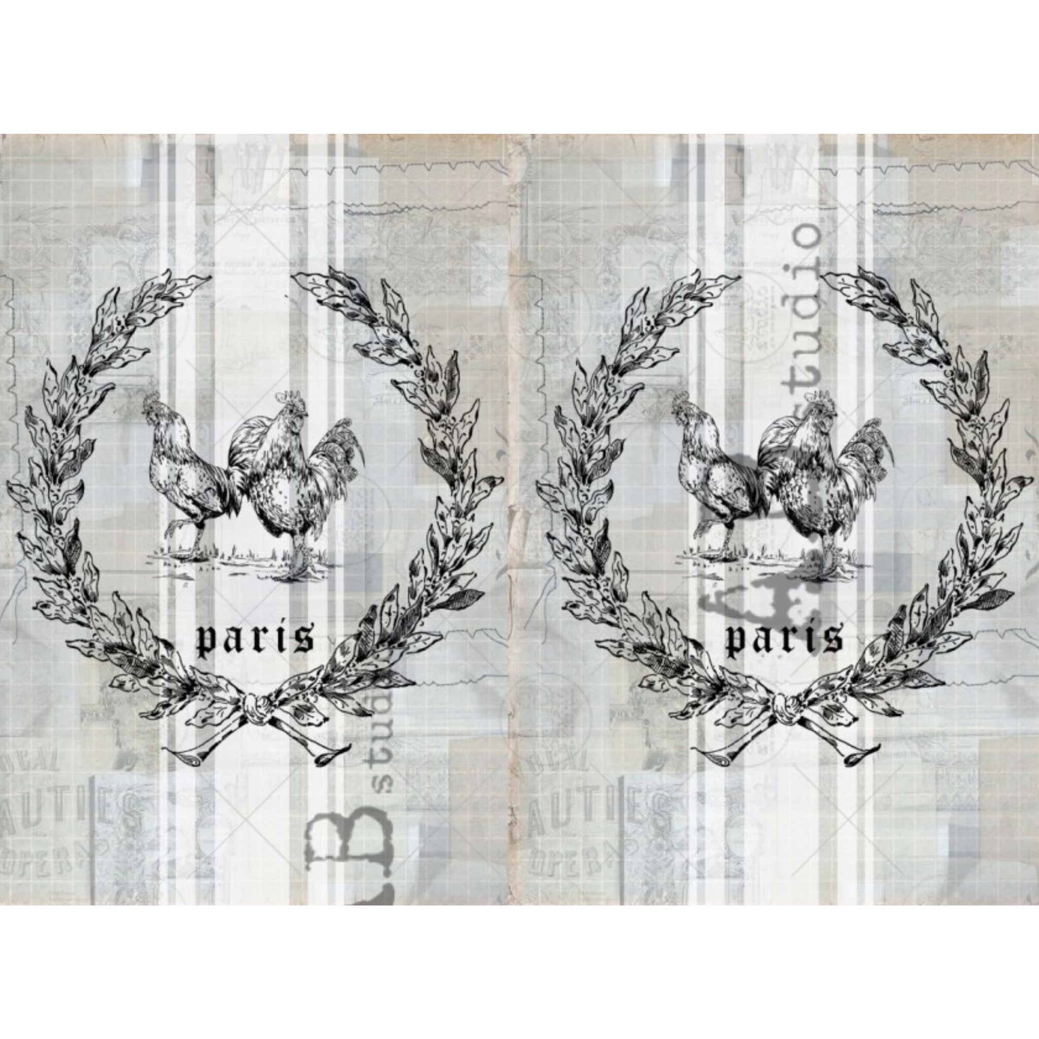 Farmhouse Animals Grain Sack-AB Studio- Decoupage Rice Paper – Milton's ...