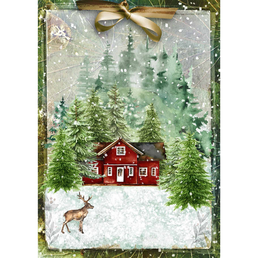 "Home for the Holidays" Decoupage Rice Paper by Decoupage Queen available at Milton's Daughter