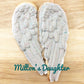 Wings and Feathers IOD Mold white chocolate castings on sugar cookies by Milton's Daughter