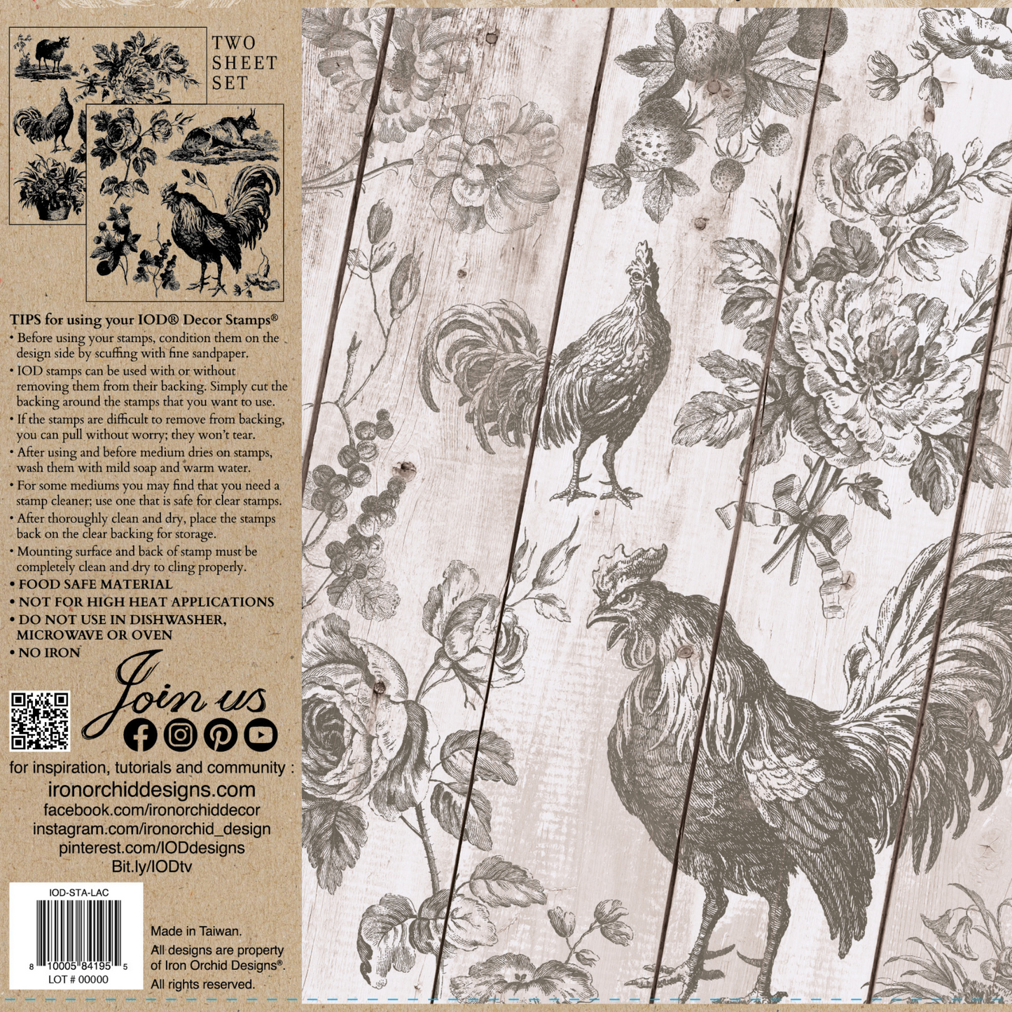 "La Campagne" IOD Stamp by Iron Orchid Designs available at Milton's Daughter. Back cover..