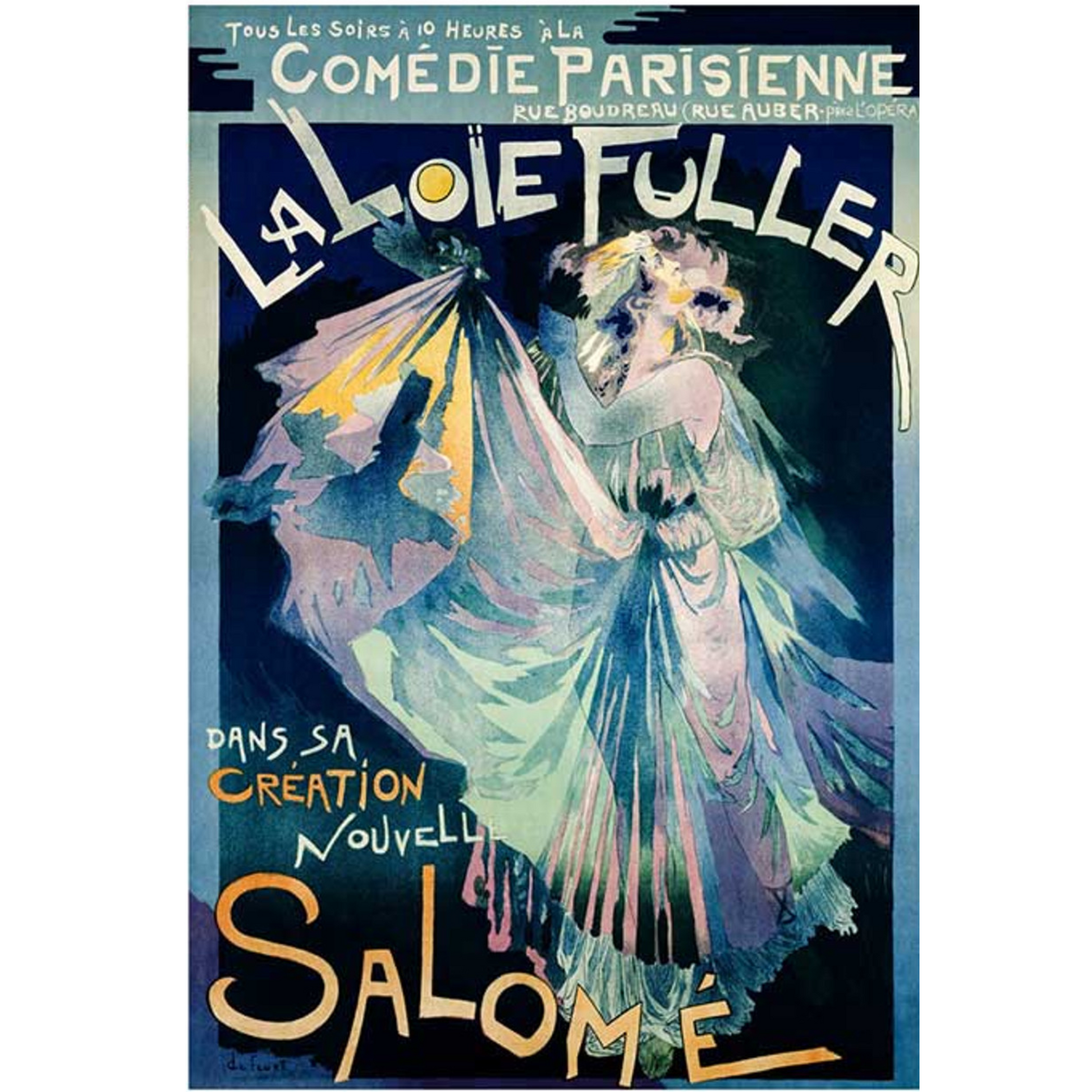 "La Loie Fuller as Salome" decoupage rice paper by Paper Designs. Size A4 available at Milton's Daughter.