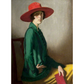 Lady With a Red Hat by William Strang.  11" x 17" print by Monahan Papers available at Milton's Daughter.