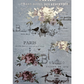 "Large Full Gilded Rose Labels" decoupage rice paper by AB Studio available in size A4 at Milton's Daughter
