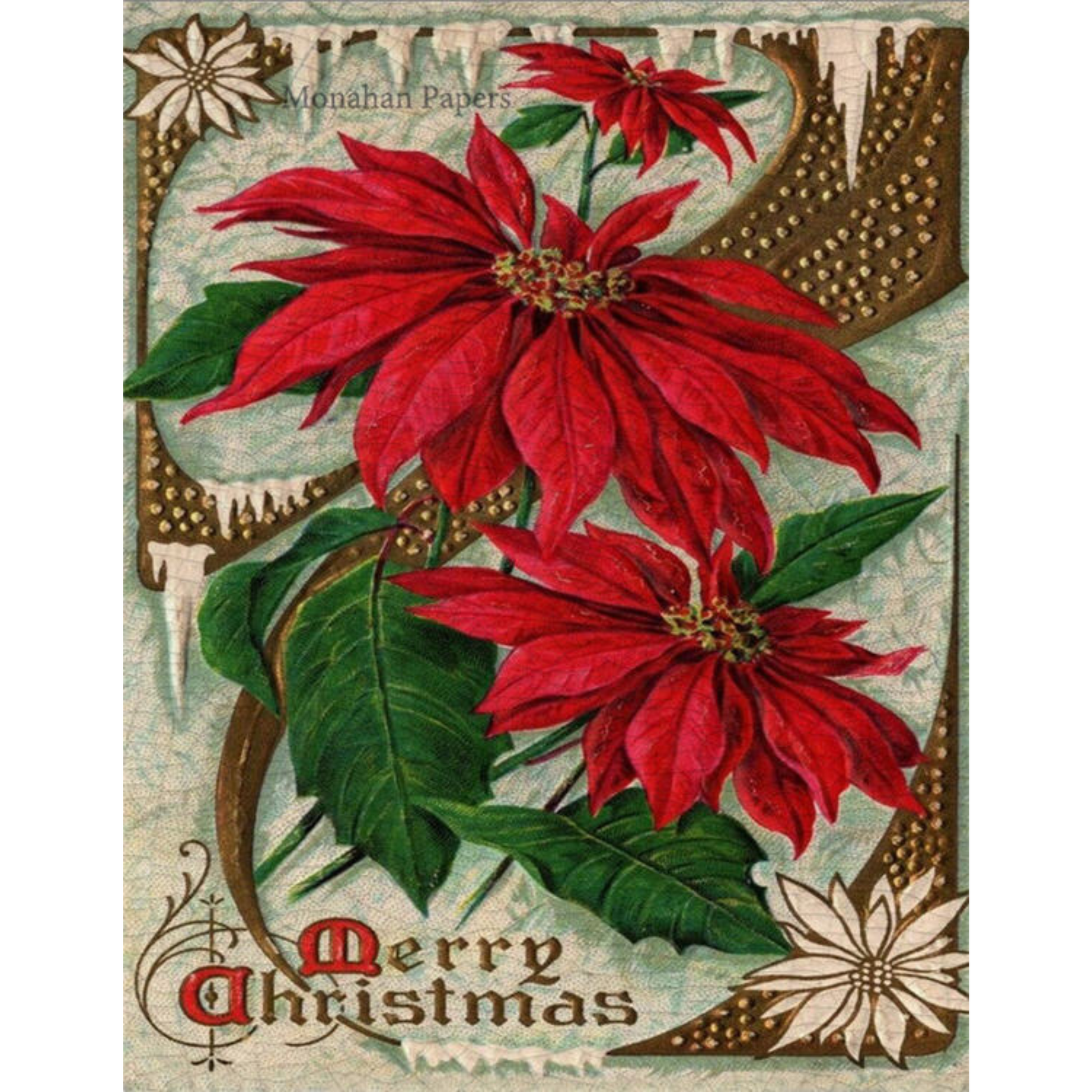 "Merry Christmas Poinsetta Bundle" Decoupage Paper by Monahan Papers available at Milton's Daughter