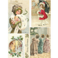 R0770- ITD Collections Decoupage Rice Paper. 4 christmas vignettes. Available in size A4 at Milton's Daughter.