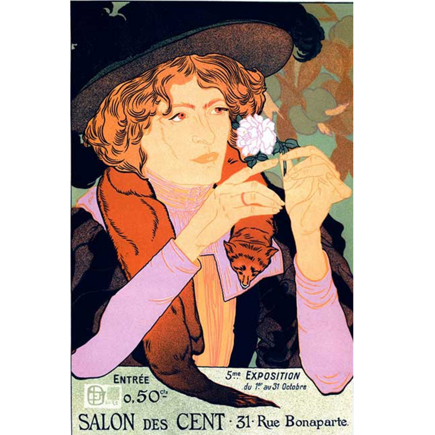 "Salon Des Cent Exposition-Poster" decoupage rice paper by Paper Designs. Size A4 available at Milton's Daughter.