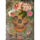 "Skulduggery" decoupage paper set by Made by Marley available at Milton's Daughter. Photo depicts single sheet of sugar skull design with crown of flowers included in this 3-piece set.