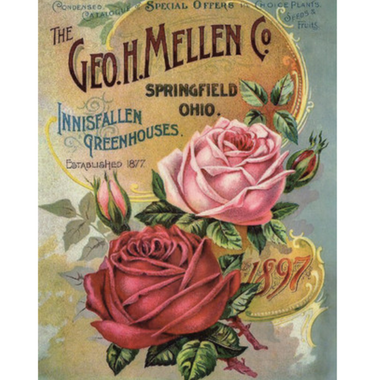 "Geo H. Mellen Co. - 1897 Condensed Catologue"  TT105 decoupage rice paper by Calambour. Size A4 available at Milton's Daughter.