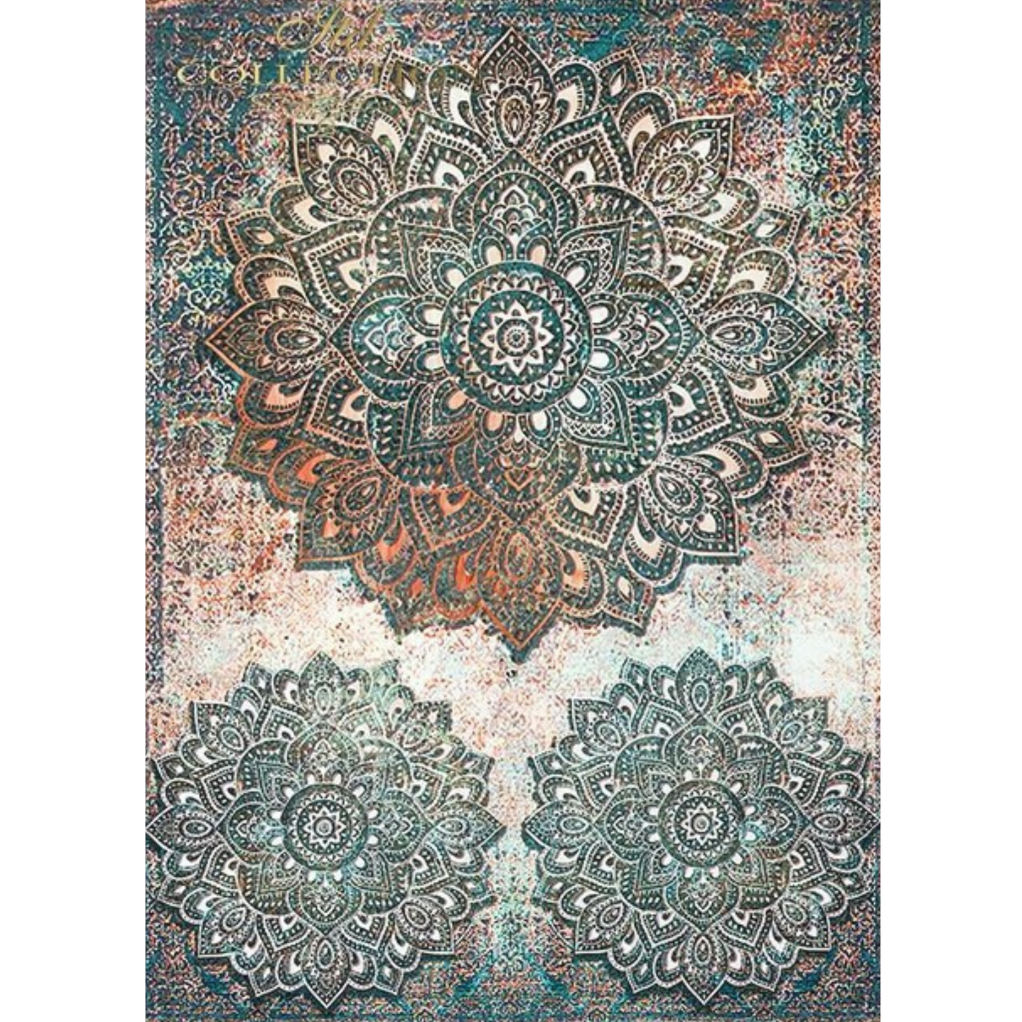 "Textured Mandalas" decoupage rice paper by ITD Collection available at Milton's Daughter