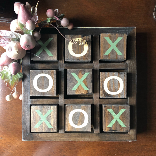 Front product view of Tic Tac Toe Board Game DIY Craft kits for adults available at Milton's Daughter